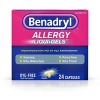 Benadryl Allergy Dye-Free 25 mg Liqui-Gels 24 ea (Pack of 11)