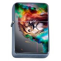 Lion Spirit Majestic King of the Jungle Flip Top Oil Cigarette Lighter