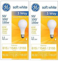 GE Soft White 3-way 50/100/150 Watt A21 2-pack