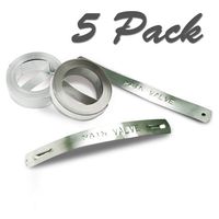 DYMO Metal Labels Non-Adhesive Aluminum Embossing Tape, 1/2-inch, 16-Foot Cassette (Pack of 5), (31000)