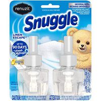 Renuzit Snuggle 2 Count Scented Oil Refill for Plugin Air Fresheners, Linen Escape, 0.67 Fl Oz (Pack of 2)