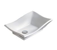 Bathroom White Ceramic Porcelain Vessel Vanity Sink 7459 +FREE Pop Up Drain