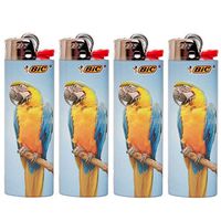 4 x BIC Lighters Animal Lover"Parrot"