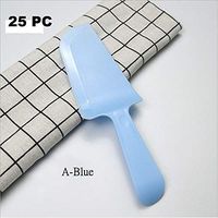 Wonderful Deluxe Disposable Plastic Tableware Premium Cake Knives Cutlery For Party & BBQ - 25 PC (A-Blue)