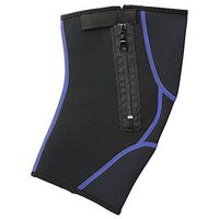 PU Health Knee Support Brace with Adjustable Zipper Compression Thread, Black, 0.3 Pounds