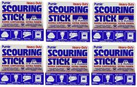 Pumie Heavy Duty Scouring Stick, 6 Pack, Cleaning Kitchen, Bath, Toilet, Tools. By US Pumice Company (6 Pack)