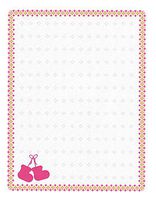 NEW Pink Booties Stationery Printer Paper 26 Sheets