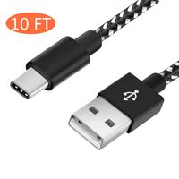 USB to USB-C Cable 10ft, Lehooo Long USB Type C Fast Charging Cord Compatible with iPad Pro 2018, Samsung Galaxy S10 S9 S8 Plus,Pixel XL 2 3,Nintendo Switch, 3 Meters/Black