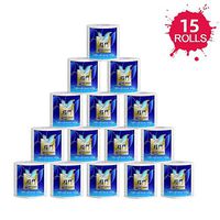 15 Rolls Silky & Smooth Soft Professional Series Premium 4-Ply Toilet Paper, Premium Strong Highly Absorbent Family Mega Rolls Strong Clean Touch Toilet Paper for Daily Use