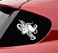 Slap-Art Cute Kraken Vinyl Decal Sticker (White)