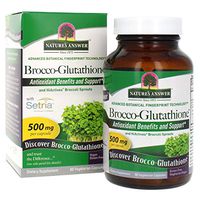 Nature's Answer Brocco-Glutathione | Contains Powerful Antioxidant Benefits | Supports Healthy Aging | Gluten-Free & Vegan | Vegetarian Capsules 60ct.