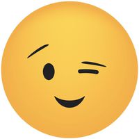 Frankies Cajun Customs Winking Face Emoji Vinyl Decal Wall, Car, Laptop - 6 inch