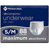 Member's Mark Total Protection Underwear for Men, Small/Medium (88 ct.) (pack of 2)