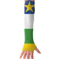 Central African Flag Long Sleeve Sun Protection Arm Sleeves Arm Cooling Sleeve Cycling Outdoor Sports Leisure