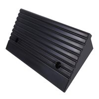 2Pcs Threshold Ramp for Wheelchairs, 4" High Rubber Curb Ramps with Slip-Resistant Surface for Mobility Scooters, and Power Chairs