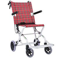 YangMi Wheelchair- Old Man Wheelchair Folding Light Travel Ultra Light Children Small Portable Simple Folding Trolley (Color : Red, Size : 90x50x94cm)