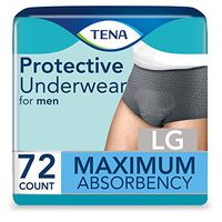 Tena Proskin Maximum Absorbency Incontinence Underwear for Men, Large, 72 Count