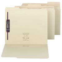 Smead Extra-Capacity Fastener File Folder with SafeSHIELD Fastener, 1 Fastener, 1-1/4" Expansion, Reinforced 1/3-Cut Tab, Guide Height, Letter Size, Manila, 50 per Box (14575)