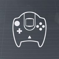 Dream Controller Retro Gaming Vinyl Decal (White)