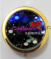 BlackKey Confidence Beautiful Inspirational Word 3-Compartment Decorative Pocket Gift Box Case Organizer for Pill, Color 2 -1696