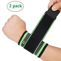 Wrist Brace Carpal Tunnel, Adjustable Compression Wrist Wraps and Strap,Wrist Bands for Minor Sprains, Workout, Weightlifting, Sleeping, Tendonitis Hand Support (L Wrist Wraps, 2 Pack)
