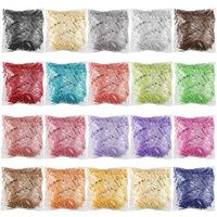 Twdrer 20Pack 14oz/400g Multicolored Raffia Paper Crinkle Confetti Shredded Shreds for Tissue Paper Gift Wrapping,Craft DIY,Basket Packaging Filling,Easter Decoration