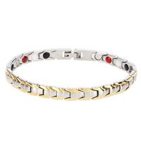Healthy Healthy Titanium Steel Magnetic Treatment Bracelet Men Jewelry Adjustable Magnetotherapy Bracelet (Metal Color : 1)