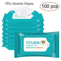 Swonuk Disposable Wet Wipes, 100pcs Soft Disinfection Wipes, 75 Alcohol Pad Cotton, Family Hands Instant Cleaning Swab Paper for Outdoor Travel Cleaner