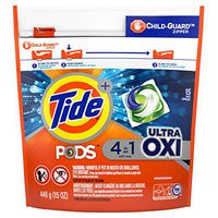 Tide PODS Ultra Oxi Liquid Laundry Detergent Pacs, 15 Count