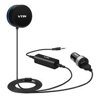 Vtin Bluetooth 4.0 Hands-Free Car Kit Car Stereo Adapter Music Receiver with Ground Loop Noise Isolator, 3.5mm Aux Jack, Siri Activation