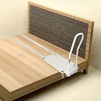 Medical Bed Side Hand Rail Support Bar Old Man Armrest with Bandage Safety and Stability Tool-Free Assembly，White