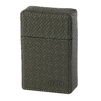 IWIM PU Leather Regular King Size 84mm 84's Cigarette Case - Magnet Lid Unique Luxury Hard Carrying Holder Box Cover Best Blank Solid Color Design for Men and Women Unisex (Dark Gray)
