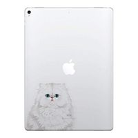FINCIBO 5 x 5 inch Cute Snow White Persian Cat Removable Vinyl Decal Stickers for iPad MacBook Laptop (Or Any Flat Surface)
