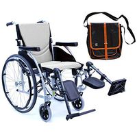 Karman S-Ergo 115 Ultra Lightweight Ergonomic Wheelchair | Seat Size 20" X 17" | Upgraded to Elevating Legrests | Quick Release Wheels in Silver & Free Black Medical Utility Bag with Trim!