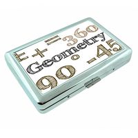 Geometry Em1 Hip Silver Cigarette Case Id Holder Metal Wallet 4" X 2.75" RFID Protection