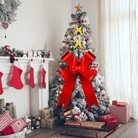 23 Inches Large Car Bow and 2 Pieces 3 Inches Car Pull Bows with 2 Pieces Suction Cup for Christmas Presents Wedding Birthday Gift Wrapping Decoration