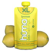 Huma Chia Energy Gel - XL (3 Servings) - Lemonade, 4 Pouches, 1x Caffeine - Premier Sports Nutrition for Endurance Exercise