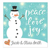 48 Gorgeous Personalized Gift Stickers Labels for Christmas Xmas - Add Your OWN (from) Name - (Large) 7.6cm x 7.6cm | 3" x 3" - Choice of Different Designs. (Christmas 10)