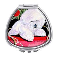 Christmas Tree with Bichon Frise Design Pill Case Box Western Medicine Tablet Holder Decorative Pill Box for Pocket or Purse