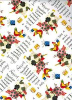 Alex Clark Farmyard Rolled Birthday Gift Wrap Paper 4 Sheets 19.5 in x 27.5 in with 4 Gift Tags