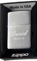 Groomsman Personalizied Zippo Brush Silver Pocket Lighter Free Engraving