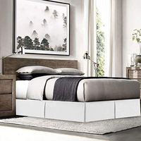 Pleated Bed Skirts 14" Drop Egyptian Solid Bed skirt - White/King