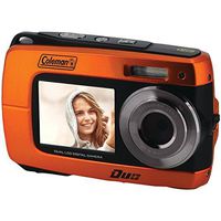Coleman Duo2 18.0 MP HD Underwater Digital & Video Camera (Waterproof to 10 ft.) with Dual LCD Screens, 2.7", Orange (2V8WP-O)