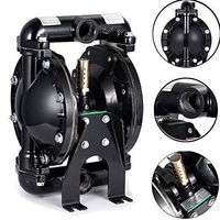 Cozyel Air-Operated Diaphragm Pump Double Diaphragm Pump 1 inch Inlet & Outlet, Air Diaphragm Pump Dual Diaphragm Air Pump Aluminum 35 GPM Max 120PSI, QBY4-25L