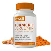 v Well Turmeric Curcumin Anti-Inflammatory Supplement | 60 Capsules