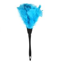 GLOGLOW Magic Anti Static Feather Duster Soft Turkey Feather Duster Brush With Black Handle Home Furniture Car Cleaning Tools(Blue)