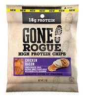 Gone Rogue High Protein Chicken Bacon Chips, Low Carb, Gluten Free, Keto Friendly Snacks, 8 pack