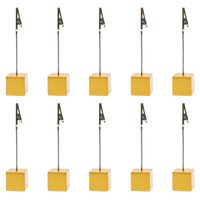 senover 10pcs Table Number Holder Name Place Card Holder Memo Clip Holder Stand Note Holder Pictures Card Paper Menu Clip (Gold)