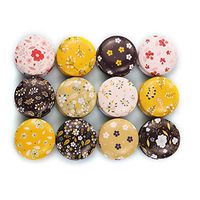 lehaha 12pcs Mini Elegant Flower Tin Box DIY Candle Jar Balm Round Empty Lipstick Case