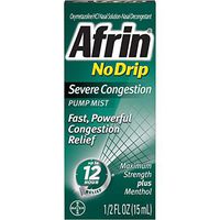 Afrin No Drip Severe Congestion Pump Mist 15 mL (Pack of 5)